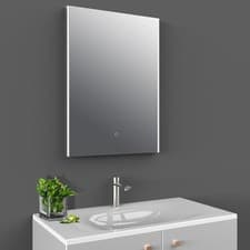 Image of Hudson Reed Anser LED Touch Sensor Rectangular Bathroom Mirror 700mm H x 500mm W