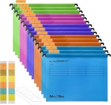 Image of A4 Suspension Files, MerryNine 15PCS Polypropylene Filing Cabinet Suspension Fil