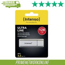 Image of Intenso Ultra Line 128GB USB 3.2 Gen 1x1 Flash Drive - Silver 100% ORIGINAL ⭐⭐⭐⭐