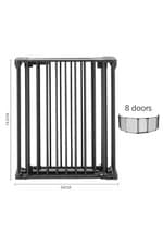 Image of Foldable Pet Gate Fence Freestanding Dog Barrier Indoor Outdoor Playpen Doorway