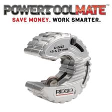 Image of RIDGID 57018 15mm & 22mm 2-in-1 C-Style Small Plumbers Copper Pipe Tube Cutter