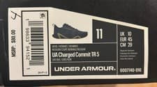 Image of Under Armour UA Charged Commit TR 5 Men's Training Shoe Size 11 Grey Black w/box