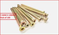 Image of 7.5MM X 100MM CONCRETE SCREW COUNTERSUNK 4 INCH MULTIFIX SCREW BRICK MASONARY 4"