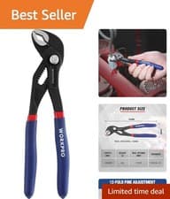 Image of Versatile 180mm Water Pump Pliers with 33mm Jaw Capacity for Professionals