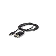 Image of StarTech.com 6ft 1.8m 1-Port USB to Serial RS232 Adapter FTDI DB9 Serial DCE Ada