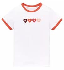 Image of New Nike  Love Heart Older Girls  T-Shirt DO4633-100