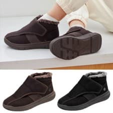 Image of FitVille Women Fur Lined Warm Ankle Boots Wide Fit Diabetic Winter Shoes Outdoor