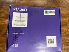 Image of Ikea 365+ 3 Tier Clear Glass Cake Stand kitchen. High Tea Cream Tea Afternoon