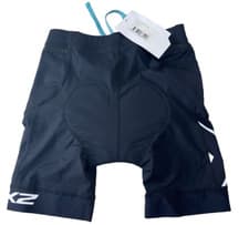 Image of New 2XU Active Youth Tri Shorts Triathlon Medium CT6446b Black White Kids Junior
