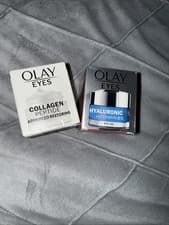 Image of Olay Hyaluronic 24 Eye Gel Moisturiser& Collagen Peptide Cream Moisturiser 15ml