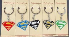 Image of 1x SUPERMAN DC COMICS MAN OF STEEL LOGO SHIELD SOLID METAL KEYRING GIFT UKSELLER