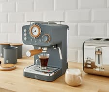 Image of Swan Nordic Pump Espresso Coffee Machine 15 Bar Pressure Milk Frother 1.2L Tank