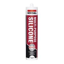 Image of Soudal Silicone Sealant Trade Multi Purpose Construction Acetoxy Fungicide Bulk