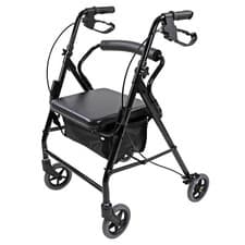 Image of Rollator Walker with Seat Foldable Disability Mobility Travel Aid Padded Frame