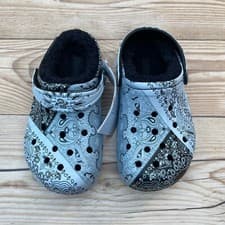 Image of Crocs Baya Lined Printed Bandana Clog Toddler Size c11