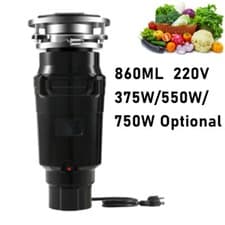 Image of 860ML Food Waste Disposer Garbage Sink Disposal Kitchen Household 375/550/750W