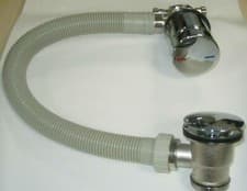 Image of WA88 OVERFLOW BATH FILLER ROUND TAP MIXER CLICK CLACK WASTE ( VALVES NOT NEEDED)