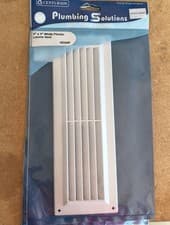 Image of 9" x 3" White Plastic Louvre Vent