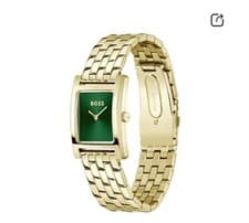 Image of Hugo Boss Women's Green Dial & Gold  Watch BNWT