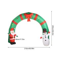 Image of 220-240V LED Lighted Xmas Inflatable Archway With Santa And Snowman For Outd BL