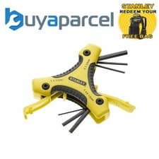 Image of Stanley 9 Piece Folding Hex Allen Key Set Metric Triangle 0-95-935 STA095935