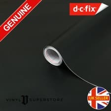 Image of D-C FIX MATT BLACK STICKY BACK PLASTIC SELF ADHESIVE VINYL FILM 67.5cm