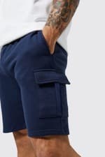 Image of Mens Cargo Fleece Shorts Sweat Summer Jogger Plain Jersey Jogging Zip Pocket New