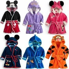 Image of 2026 Toddler Boys Girls Animal Hooded Bath Robe Pyjamas Sleepwear Dressing Gown