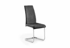 Image of Julian Bowen Calabria Grey & Blue Velvet Cantilever Dining Chair