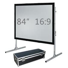 Image of 84" Projector Screen with Aluminum Frame 16:9 FAST FOLDING, Front and Rear