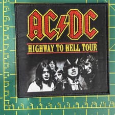 Image of Ac/Dc Highway To Hell Woven Sew Or Iron On Patch Officially Licensed