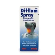 Image of 1x Difflam Spray 30ml | For Painful & Sore Mouth & Throat Conditions