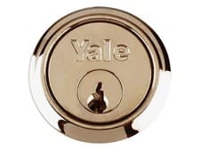 Image of Yale Locks - P1109 Replacement Rim Cylinder & 4 Keys Polished Brass Finish Visi
