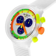 Image of SWATCH BIG BOLD SWATCH NEON JELLY SB02K100 Wristwatch Oversize Retro Watch Brand
