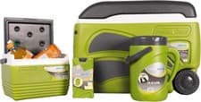 Image of Vango Pinnacle Wheelie 45L-100Hr Passive Ice Chest Cooler 5 Piece Set Cool Box