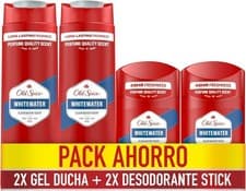Image of Old Spice Whitewater Men’s Shower Gel 400ml, + Whitewater Men's Deodorant Stick