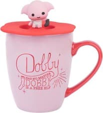 Image of OFFICIAL HARRY POTTER DOBBY HAS NO MASTER PREMIUM COFFEE MUG CUP WITH LID