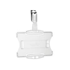 Image of Durable Card Security Pass Holder with Clip 54x87mm Clear (Pack of 25) 8118/19