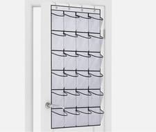 Image of 24 Pockets Over Door Hanging Shoe Rack Tidy Storage Holder Hanger Organisers UK