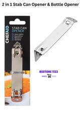 Image of Chef Aid 2 in 1 Traditional Stab Tin Can Opener & Bottle Opener Stainless Steel
