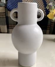 Image of Sass And Belle Totem Matte Grey 20cm Vase Amphora Shape