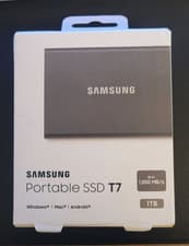Image of Samsung T7 Portable SSD - 1 TB - USB 3.2 Gen.2 External SSD Titanium Grey