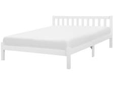 Image of Wooden EU Super King Size Bed White FLORAC