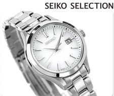 Image of New SEIKO SELECTION STPX093 Stainless Steel Solar Watch White Dial 27.8mm Ladies