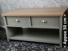 Image of GFW Lancaster 2 Drawer Coffee Table - Grey