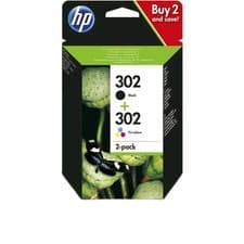 Image of HP 302 Black and Colour Ink Cartridges Combo Pack Multipack - X4D37AE Brand New