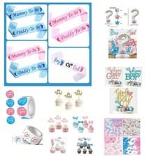 Image of Baby Shower/Gender Reveal/Welcome Baby Accessories (Pink & Blue)