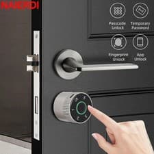 Image of Smart Fingerprint Euro Cylinder Lock Tuya WiFi Digital Keyless Door Upgrade UK