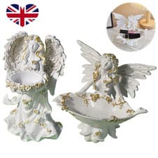 Image of Kneeling Angel Tea Light Candle Holder Figurine Ornament Memorial Home Gift UK