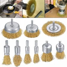 Image of Wire Wheel 9Pcs Set Grinding Wheel Cup Brush For Power Drills Paint Rust Remover